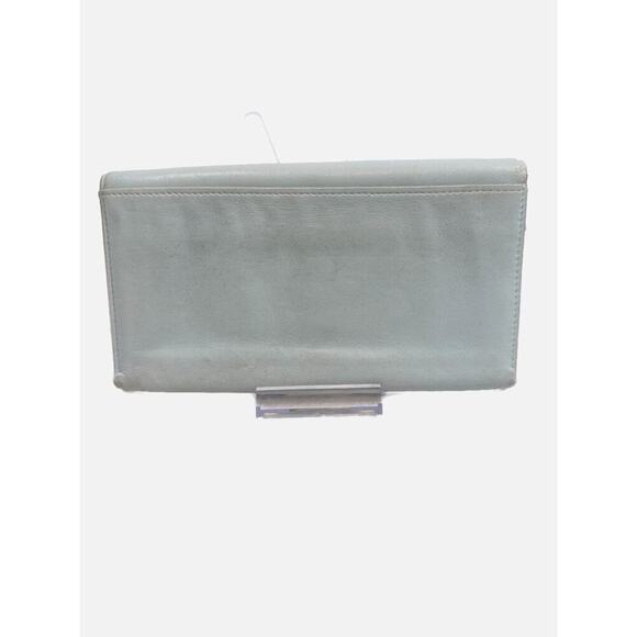 Burberry Baby Blue Leather Wallet with Nova Check Interior - Picture 2 of 9